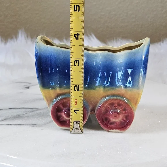 Shawnee Pottery Chuck Wagon covered wagon western style vintage planter - Picture 8 of 10